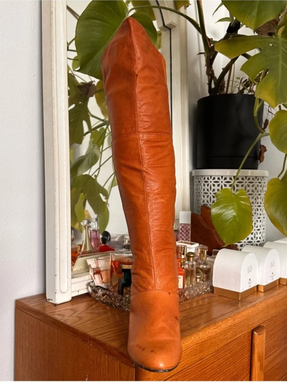 Baker Leather Tall Boots in Burnt Orange size 7.5
